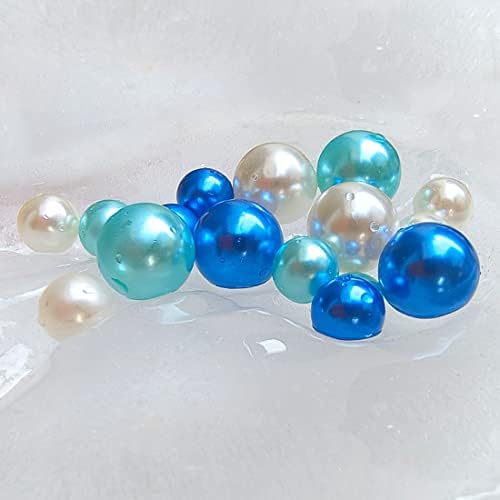 Glbyunn 140pcs Gold Pearl Beads para contas de maquiagem de preenchimento de vaso para escovas de escovas Redes de pérolas faux redondas para decoração de casamento em casa 10/14mm