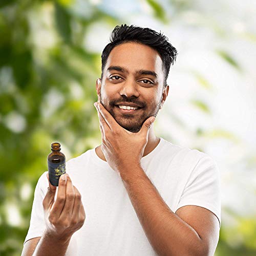 Homens barrocos reais homens-natural perfumados condicionador de óleo de barba e amaciante, óleo de condicionamento de barba com jojoba para um crescimento mais rápido, com coceira alivia