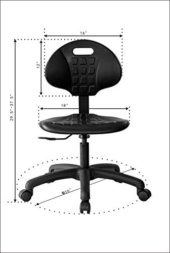 Presidente Mestre - Cadeira de altura da mesa ESD Anti -estática - cadeira de poliuretano ergonômico. O assento ht adj para fortes pesados, fácil de limpar. Projetado especificamente para ambientes de laboratório e sala de limpeza