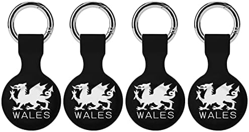 Wales Welsh Bandle Cobert Caso Protetive Case Compatível para Airtag Anti-Perd Locator Solter para carteira de colarinho de
