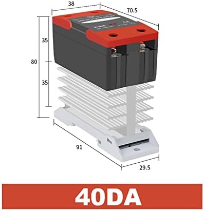 Relé de Estado Sólido Lemil Rail DIN com Radiator SSR 25DA 40DA 60DA DC Controle AC SSR SSR DA 1PCS