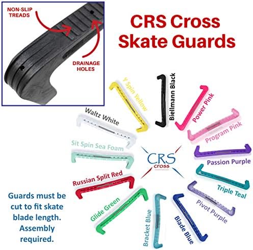 CRS Cross Skate Guards, Soakers & Towel Gift Set - Guardas de patinação no gelo e tampas de lâmina de skate macias para patinação artística ou hóquei