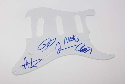 Foo Dave Grohl Nate Mendel Pat Smear Taylor Hawkins Chris Shiflett Grupo assinado Fender Strat Guitar Pickguard Loa