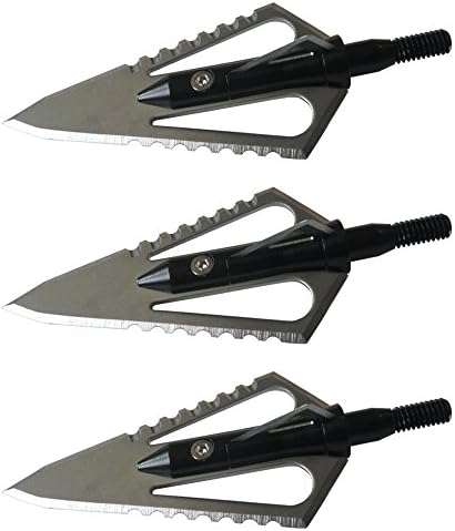 Zzuus 3pcs/6pcs/12pcs Broadheads 4 Blades 100 grãos 2 lâminas de dente de serra para setas de arco composto Recurve setas de arco e flechas de besta