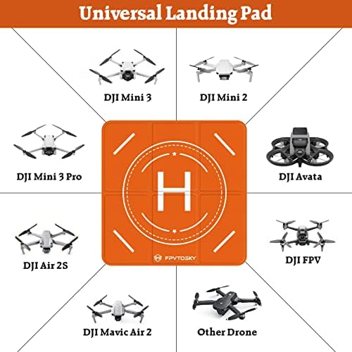 FPvtosky Drone Landing Pad, Landig de dupla face à prova d'água de 20 ”universal de 20” ponderado para DJI mini 3 Pro/mini 2/Mavic