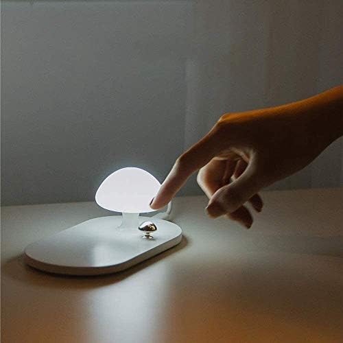 Lâmpada de mesa Wocoyotdd Bendable, Carregamento sem fio da lâmpada de mesa de LED para qi, controle do sensor de toque,