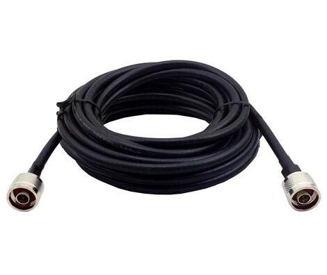 Lysee Communications Peças - 15 metros de cabo de jumper rg58 n plugue masculino para n plugue macho straight rf coaxial