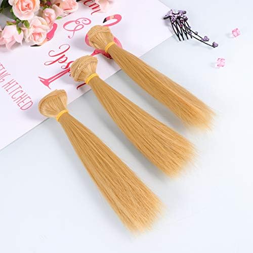Alremo Xinghuang - 5 PCs 15 cm de cabelos de boneca resistentes ao calor Extensões de cabelo de cabelo liso de cabelo longo