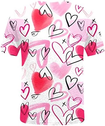 Camisetas de manga curta para mulheres redondos do pescoço da primavera Summer Summer Heart Camise