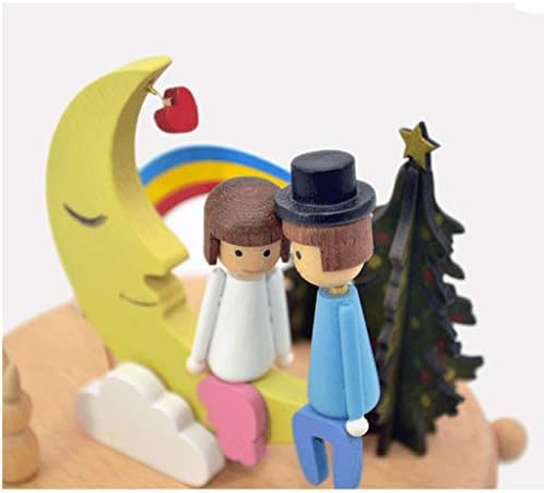 N/A Caixa de Música de Madeira, Box Musical Castle Smart Castle Toy Decoração Presente de aniversário para amantes amigos