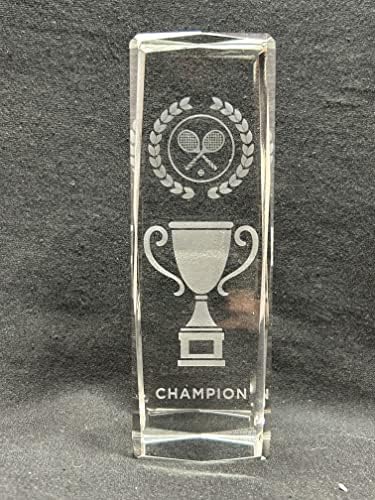 Medalhas expressas de 6 polegadas de altura de tênis de cristal sólido Cube Trophy Trophy Laser Graved Award Prêmio Presente