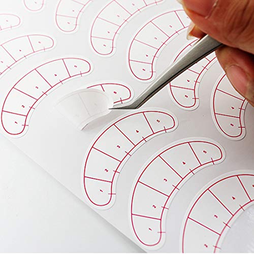 Adesivos de mapeamento de cílios 210 pares 3 pacotes sob dicas de posicionamento para os olhos Pontos de adesivos para extensões de cílios individuais isolamento de papel de papel auto-adesivo
