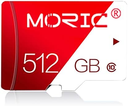 Cartão de Micro SD de 512 GB com Adaptador SD Classe 10 Cartão de memória de alta velocidade para smartphone, dispositivo de jogo