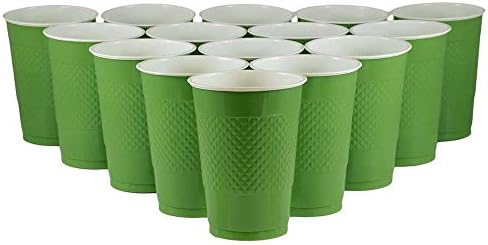 Jam Paper Plástico Party Cups - 16 oz - Verde - 20 copos/pacote
