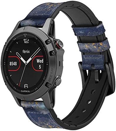 CA0674 Gold Star Sky Leather Smart Watch Band Strap for Garmin Vivoactive 4S Vivomove 3s Tamanho
