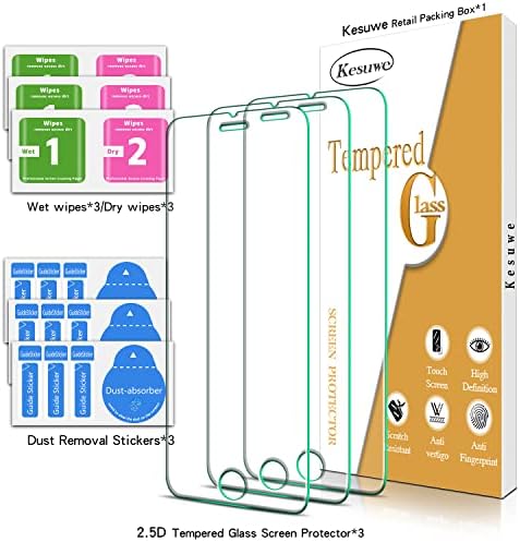 Protetor de tela Kesuwe [3-Pack] para Apple iPhone SE 3, SE 2022, iPhone SE 2, SE 2020 VID