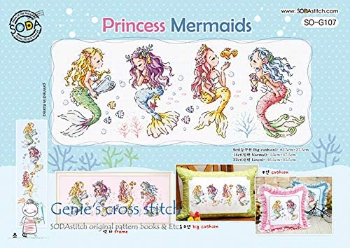 Princess Mermaids Cross Stitch Kit SO-G107 SODASTITCH