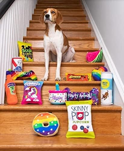 H&K para cães Power Pluxh | Filhote magro | Brinquedo de cachorro engraçado | Brinquedo de cachorro com Squeaker | Presente