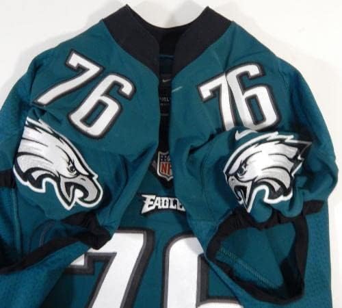 2015 Philadelphia Eagles Allen Barbre #76 Game usou Green Jersey 46 650 - Jerseys de jogo NFL não assinado usada