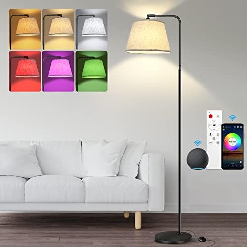 Lâmpada de piso para sala de estar moderna lâmpada esperta para quarto 3 luzes coloridas e 16 milhões de rgb color