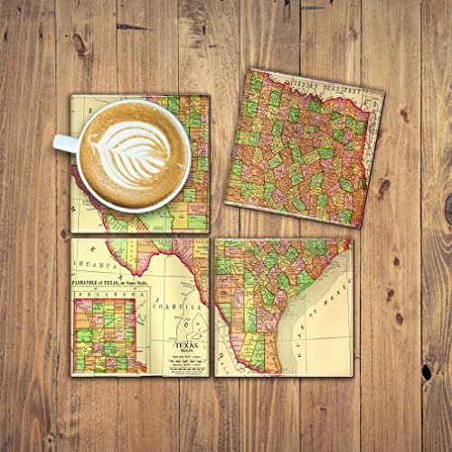 Coaster Kansas de mapa vintage
