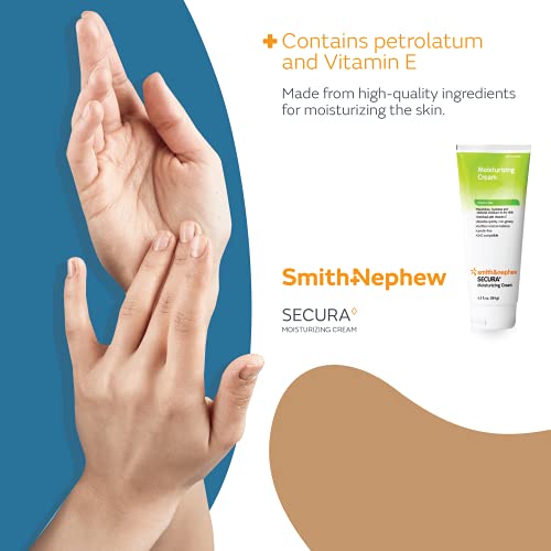 Smith+sobrinho Secura Hidratante Creme, hidratante calmante para mão e corpo para pele seca, enriquecida com vitamina E, 6,5 onças