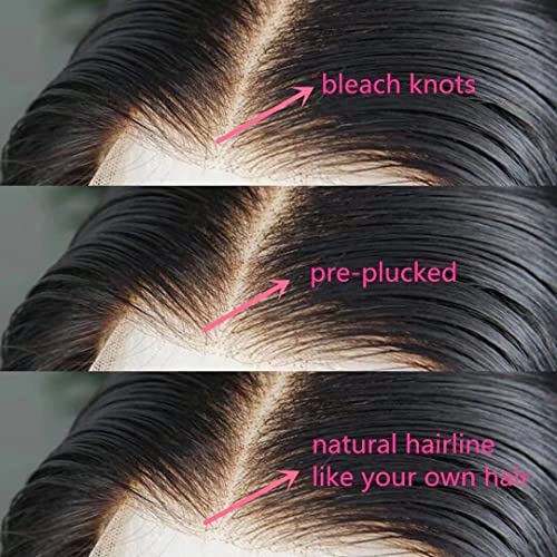 OUlaer Loira preta curta 1B27 Transparente 13x4 Lace Front Wig Part Pixie Cut Human Human Hair For Women Pré -arranhado