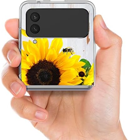 BCOV Galaxy Z Flip 4 5G Case, Hummingbird in Flowers Bird Anti-arranhão Solid Hard Case Hard Protective Provó Capa