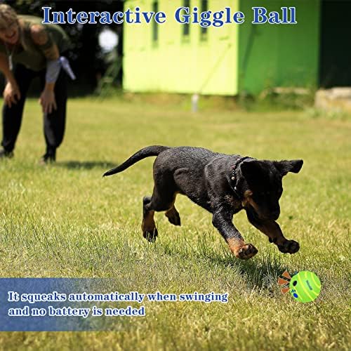 Tauchgoe balançando bola de cachorro risando para cães pequenos, brinquedos interativos para cães green wiggle abanar sons engraçados