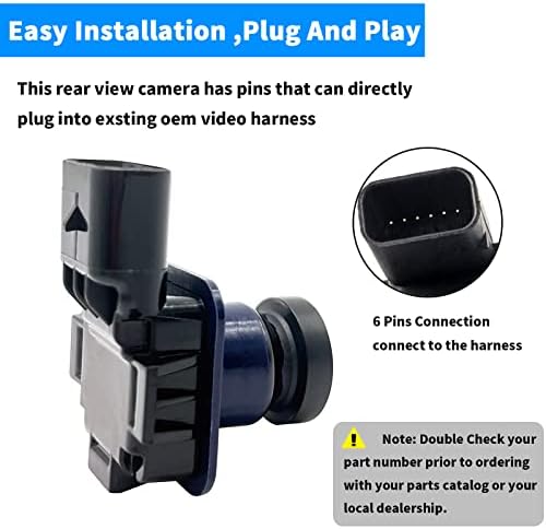 Visualização traseira Backup Câmera Visualizações Multiangle Compatíveis com Ford Escape 2014- Substitui EJ5Z-19G490-A EJ5Z19G490A