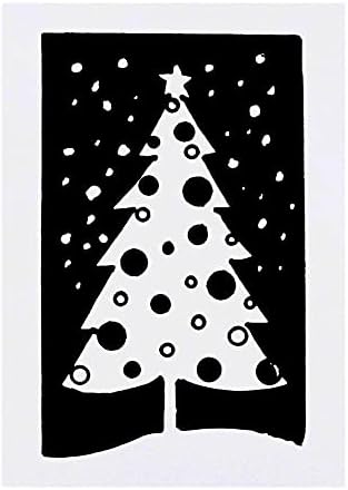 Grande 'árvore de Natal na neve' tatuagem temporária