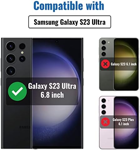 Neepart [3+3 pacote] para o protetor de tela Samsung Galaxy S23 Ultra Screen [não vidro], 3 pacote de filme flexível