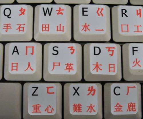 Layout do teclado de teclado não transparente chinês-inglês