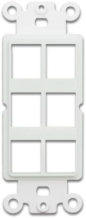 CNE41671 Decora inserção de placa de parede, 6 orifícios para Jacktone de Keystone, Branco