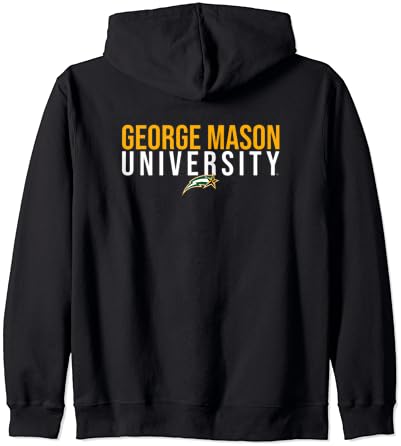 George Mason University Patriots empilhados com capuz zip