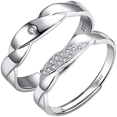 2 anéis de noivado para mulheres anéis de casal anéis