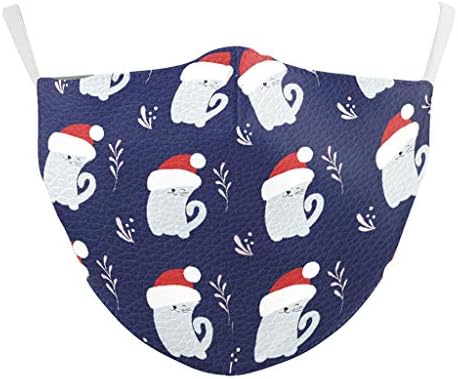 Zewuai Novo Moda de Natal Facemasks Facemasks Lavável Men Mulheres Bandanas de rosto macio -navio dos EUA