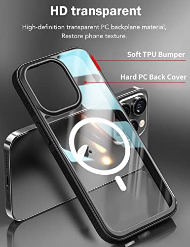 Caso de design magnético Quikbee para iPhone 14Plus [SGS Military Shopfrof] [20W Super Magnetic Compatible com magsafe de choque