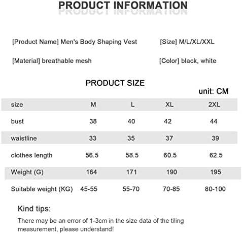 Izzya Tummy Control Shapewear para homens Camisa de compressão de ginecomastia Slimming Body Shaper Tampa de camisa de camisa