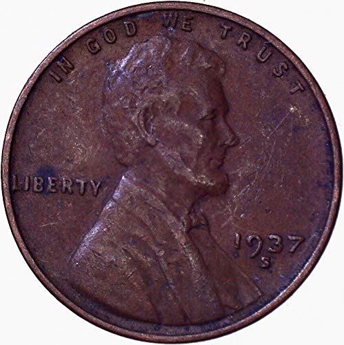 1937 S Lincoln Wheat Cent 1c