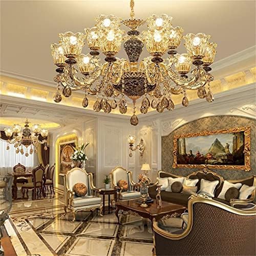 LhllHl Sala de estar Candelier atmosfera romântica Cerâmica Cristal lustre de cristal lâmpadas de quarto da sala de quarto
