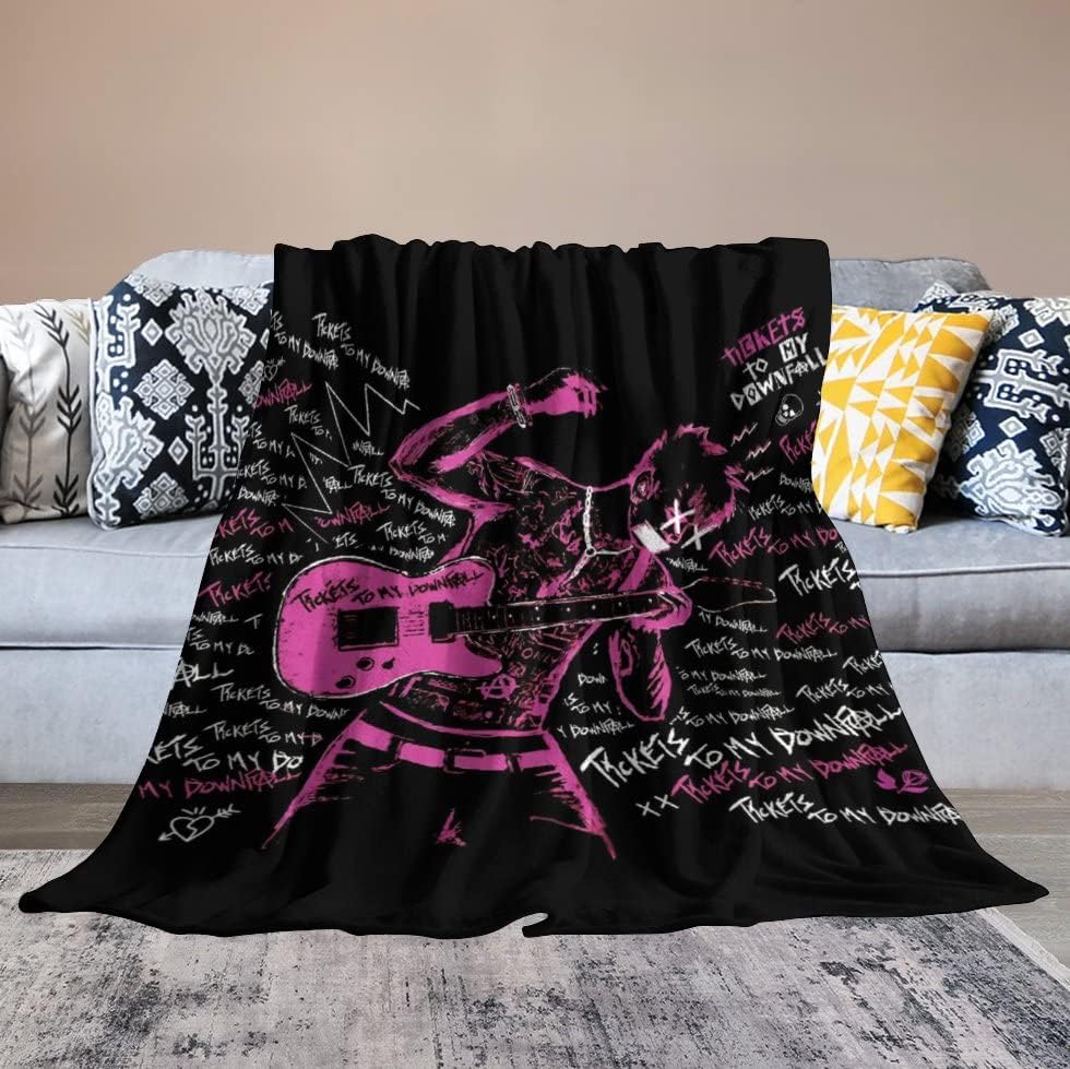 Rapper pop de hip hop cobertor macio suave flanela respirável de flanela adequada para o sofá de decoração de casa de vida