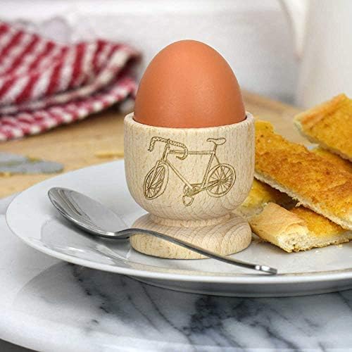 Azeeda 'pedal de bicicleta' copo de ovo de madeira