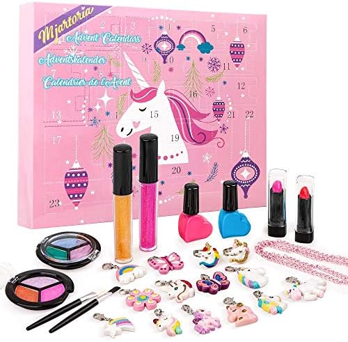 MJARTORIA BUNDLE-Advent Calendar Makeup 2022 para calendário de Natal-Advent para meninas colares de melhor amigo para meninas para 2 esquisitos 1 esquisito 2