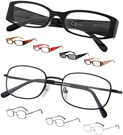 Gr8Sight Classic Reading Glasses Mulheres e homens pacote +2.5
