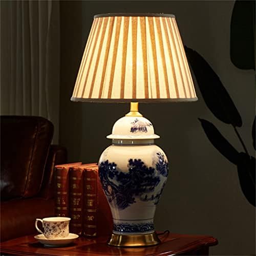 Xbwei no estilo chinês Cerâmica luminária de mesa de cabeceira de cabeceira de cabeceira da sala de estar da sala de estar