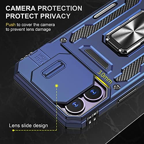 Dntmzin para iPhone 12 Pro Max Case 6.7, capa de capa de telefone protetora de nível militar com aprimoramento do