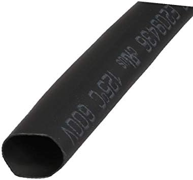 X-Dree poliolefina calor encolhida Tubo retardador de chamas 15m x 6mm Interior DIA Black (Tubo Ignífugo de Poliolefina Termontraqule, 15m x 6mm, interior diámetro, negro