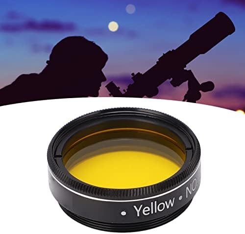 Filtro de telescópio colorido, filtro de telescópio amarelo de 1,25 polegada de 1,2 polegada de alta resolução telescópio ocular telescópio
