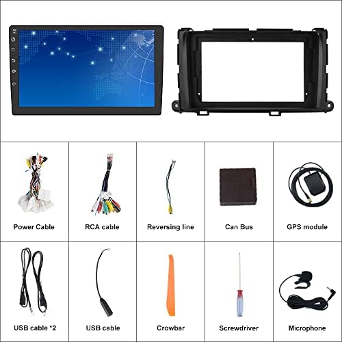 Android 12 estéreo de rádio para Toyota Sienna 2011-2014 Apple sem fio CarPlay Andriod Auto 2G+32g com SWC WiFi GPS Navigation